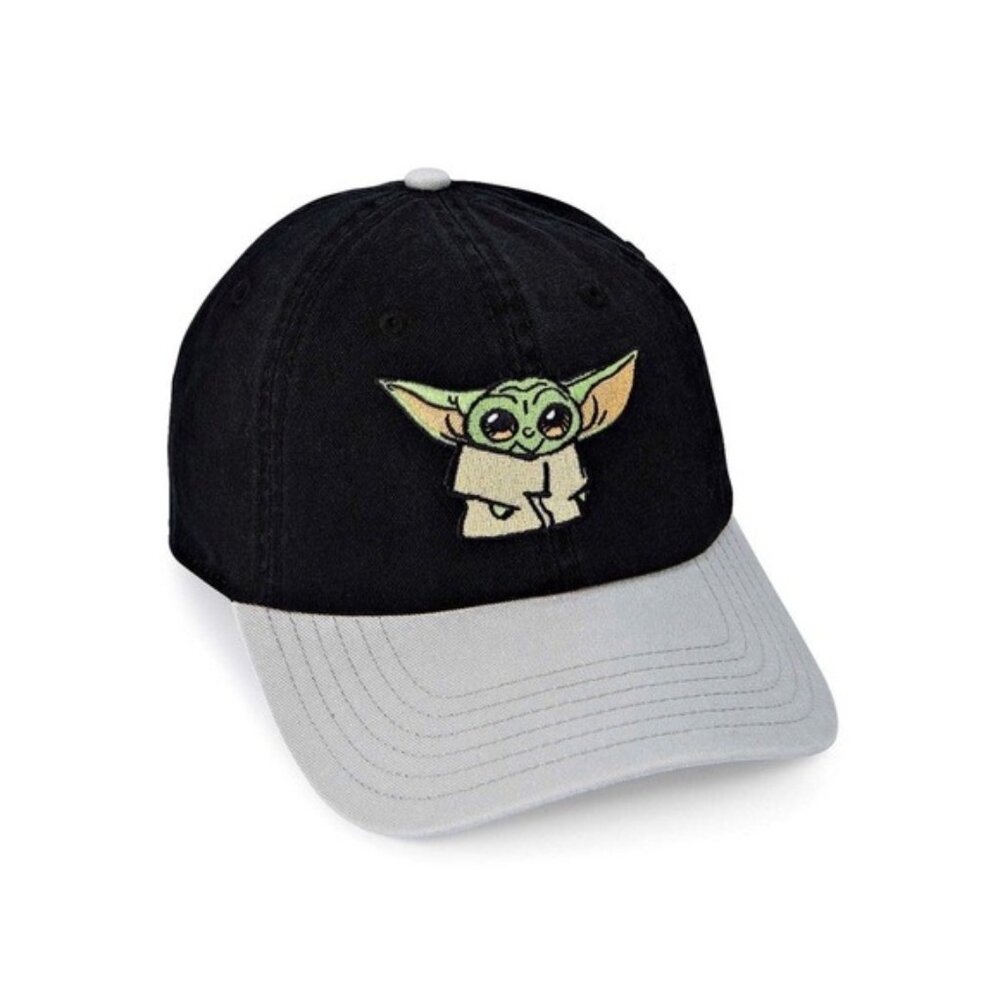Disney’s Star Wars The Mandalorian Strap Back Dad Hat in Black, One Size, NWT